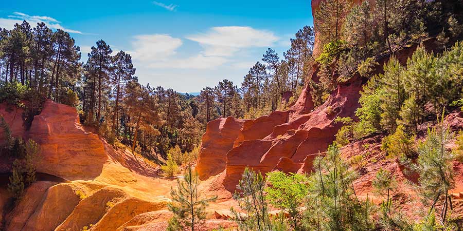 Le Sentier des Ocres, a hiking area in France. 